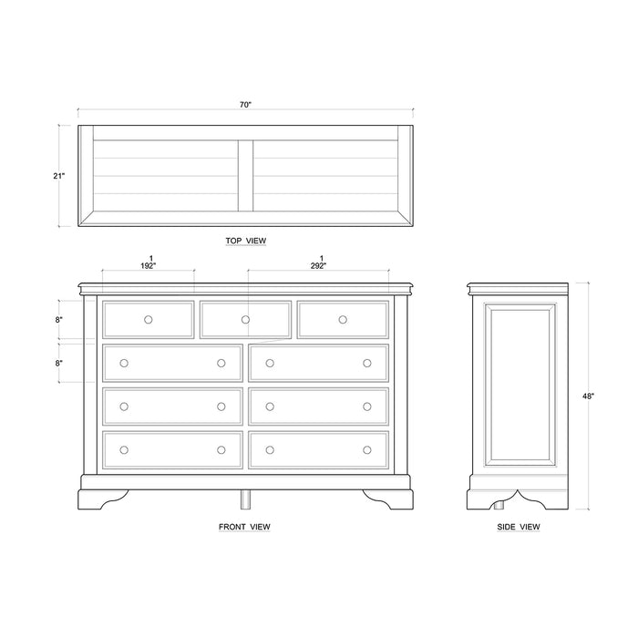 Bramble - Homestead Dresser w/ 9 Drawer - BR-27278 - GreatFurnitureDeal