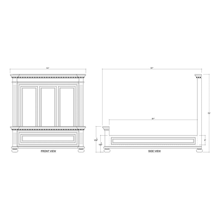 Bramble - Alexander Bed King in White Harvest - BR-FAC-27311WHD - GreatFurnitureDeal