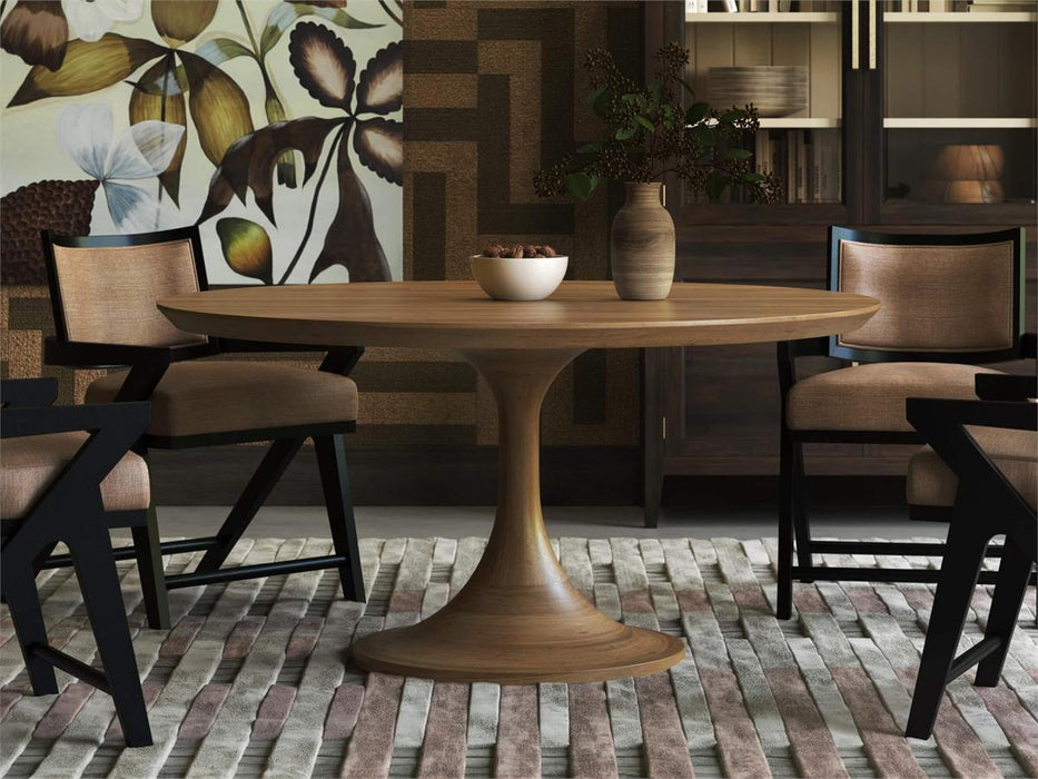 Bramble - Pierre Round Dining Table 60'' in Antique French Oak - 27368AFD-----