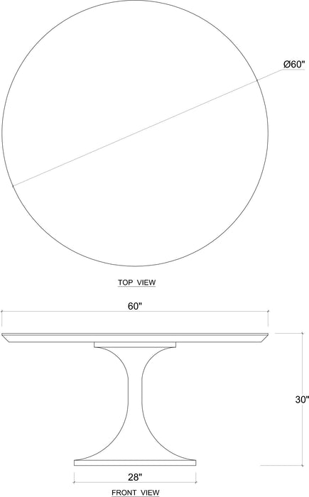 Bramble - Pierre Round Dining Table 60'' - BR-27368 - GreatFurnitureDeal