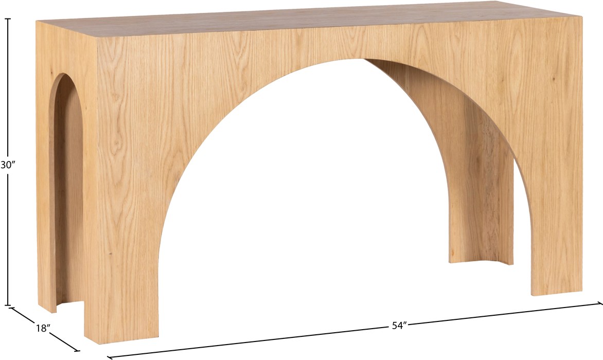 Meridian Furniture - Arch Oak Oak Wood Console Table - 273Oak-T - GreatFurnitureDeal