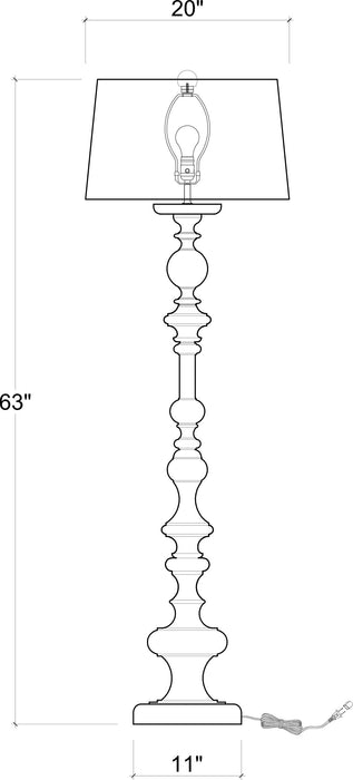 Bramble - Bohemia Floor Lamp In Batavia Black - BR-27414 - GreatFurnitureDeal