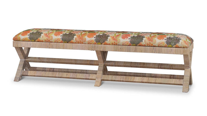 Bramble - Renoir Rattan X Bench - BR-27416 - GreatFurnitureDeal