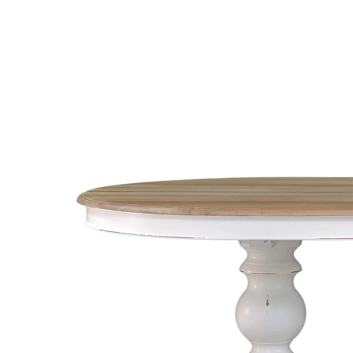 Bramble - Farmhouse Oval Dining Table 84'' in White Harvest - BR-27446WHD - GreatFurnitureDeal