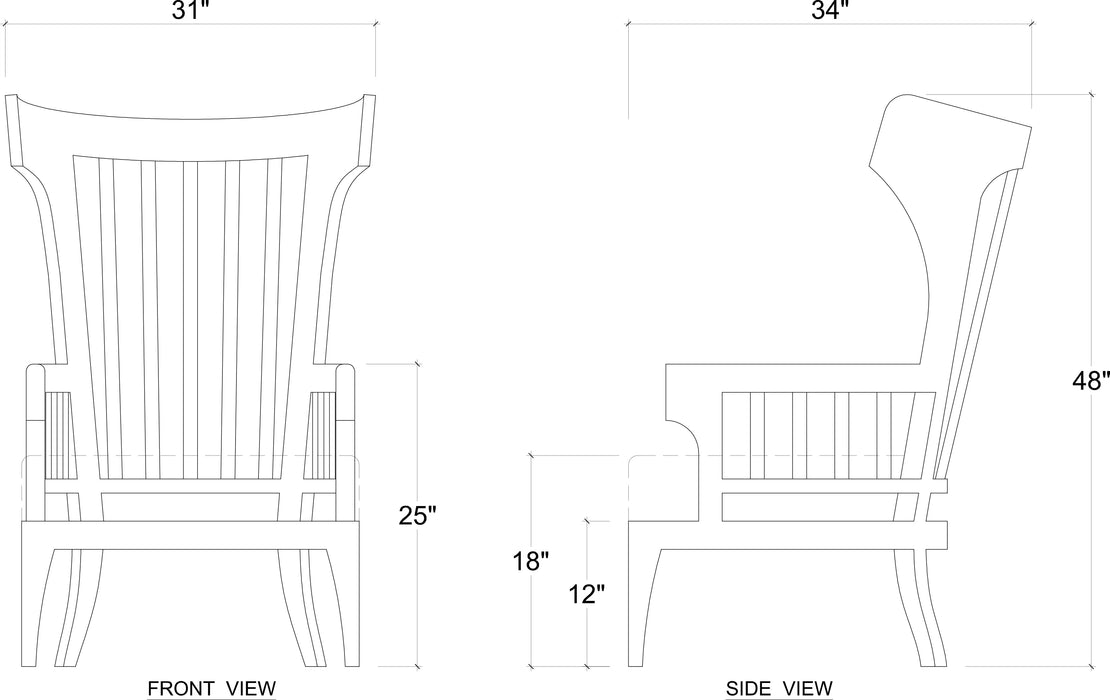 Bramble - Laurel Wing Chair - BR-27447FRWSF200