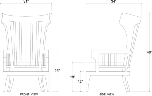 Bramble - Laurel Wing Chair - BR-27447 - GreatFurnitureDeal