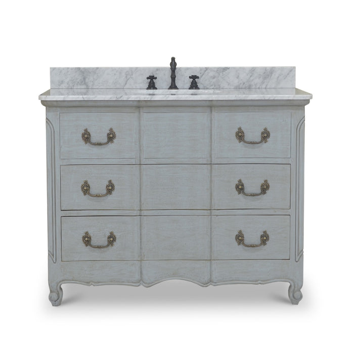 Bramble - Provence Single Vanity w/ Sink & Marble top - BR-27449 - GreatFurnitureDeal