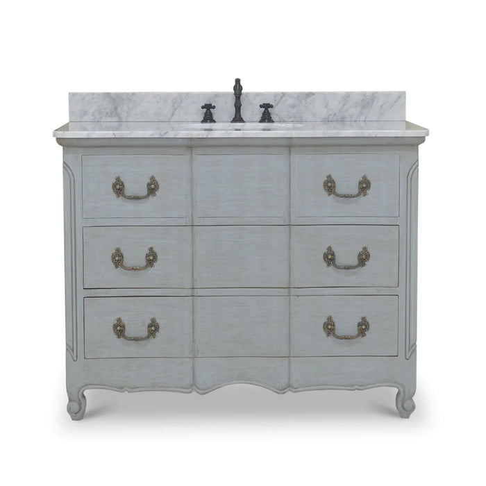 Bramble - Provence Single Vanity With Marble - BR-27449GCH - GreatFurnitureDeal