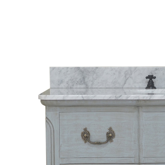 Bramble - Provence Single Vanity w/ Sink & Marble top - BR-27449 - GreatFurnitureDeal