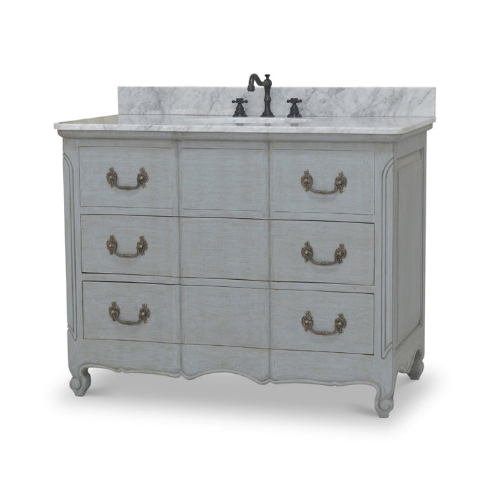 Bramble - Provence Single Vanity w/ Sink & Marble top - BR-27449 - GreatFurnitureDeal