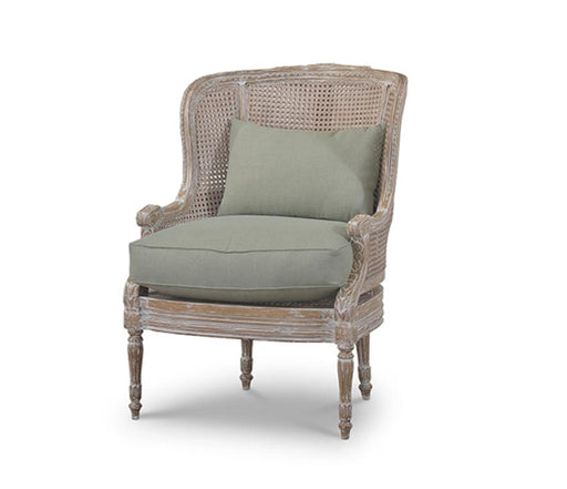 Bramble - French Wing Chair W- Rattan - 27499 - GreatFurnitureDeal