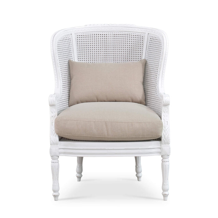 Bramble - French Wing Chair W- Rattan - 27499 - GreatFurnitureDeal