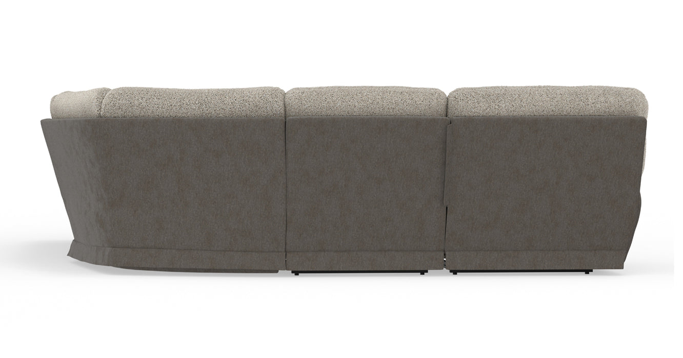 Catnapper - Rendezvous 5 Piece Power Headrest Reclining Sectional Sofa in Umber/Fawn - 62746-2744-2748-62745-62747
