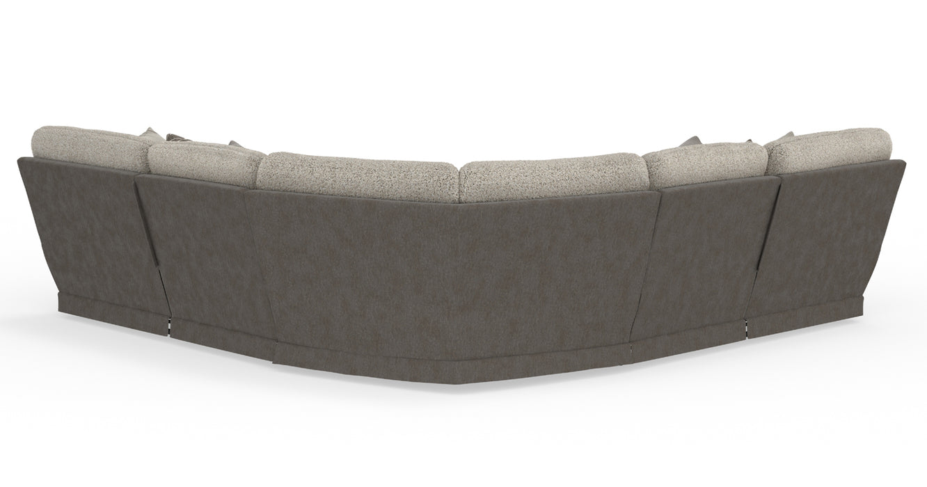 Catnapper - Rendezvous 5 Piece Power Headrest Reclining Sectional Sofa in Umber/Fawn - 62746-2744-2748-62745-62747