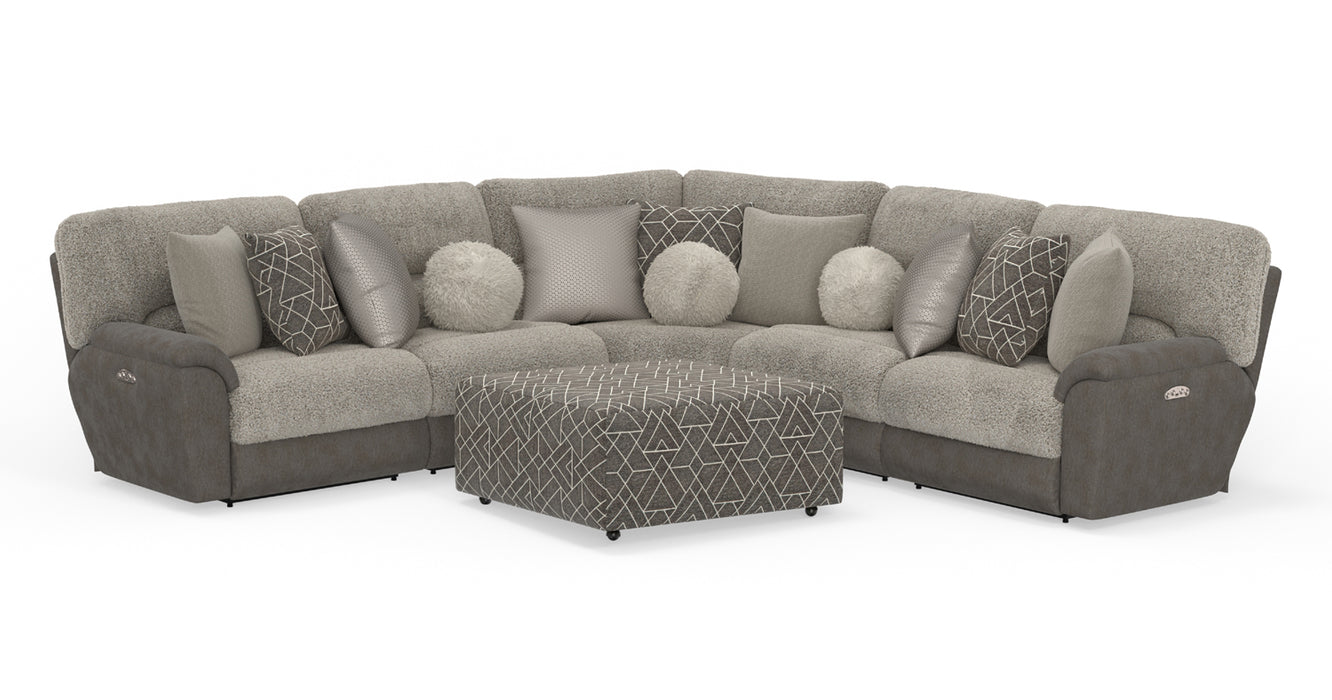 Catnapper - Rendezvous 6 Piece Power Headrest Reclining Sectional Sofa in Umber/Fawn - 62746-2744-2748-62745-62747-274-28 - GreatFurnitureDeal