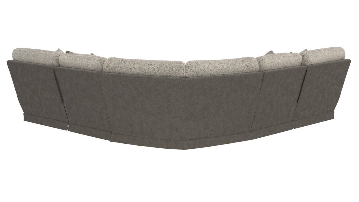 Catnapper - Rendezvous 5 Piece Power Headrest Reclining Sectional Sofa in Umber/Fawn - 62746-2744-2748-62745-62747 - GreatFurnitureDeal