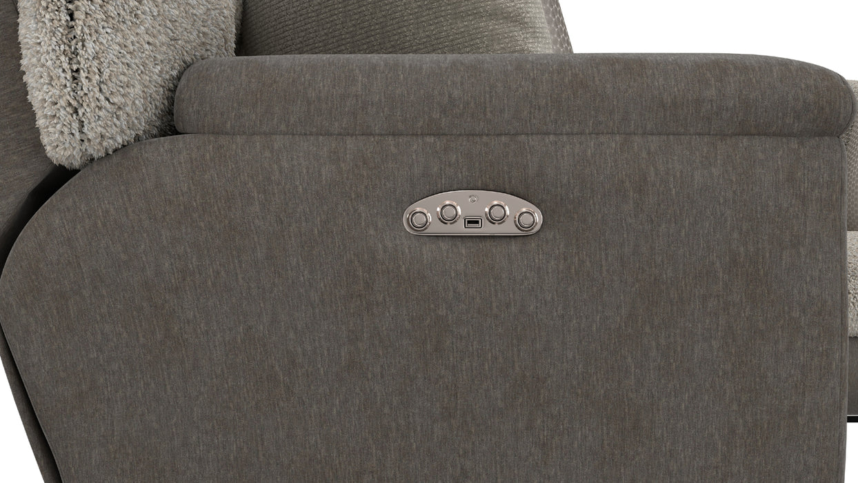 Catnapper - Rendezvous 5 Piece Power Headrest Reclining Sectional Sofa in Umber/Fawn - 62746-2744-2748-62745-62747 - GreatFurnitureDeal