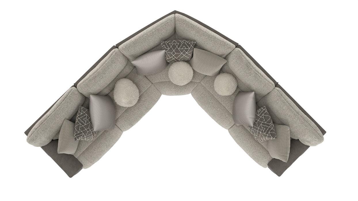 Catnapper - Rendezvous 5 Piece Power Headrest Reclining Sectional Sofa in Umber/Fawn - 62746-2744-2748-62745-62747 - GreatFurnitureDeal