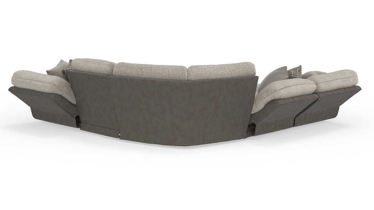 Catnapper - Rendezvous 5 Piece Power Headrest Reclining Sectional Sofa in Umber/Fawn - 62746-2744-2748-62745-62747 - GreatFurnitureDeal