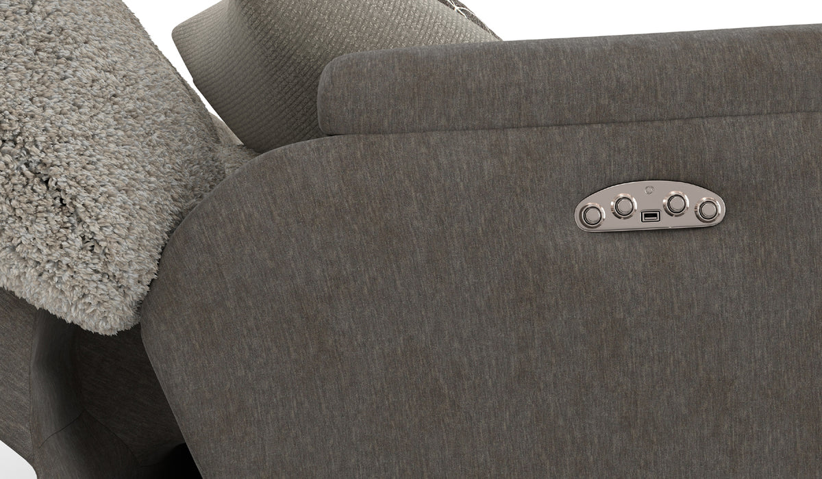 Catnapper - Rendezvous 5 Piece Power Headrest Reclining Sectional Sofa in Umber/Fawn - 62746-2744-2748-62745-62747 - GreatFurnitureDeal