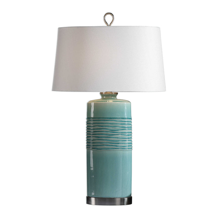 Uttermost - Rila Distressed Teal Table Lamp - 27569