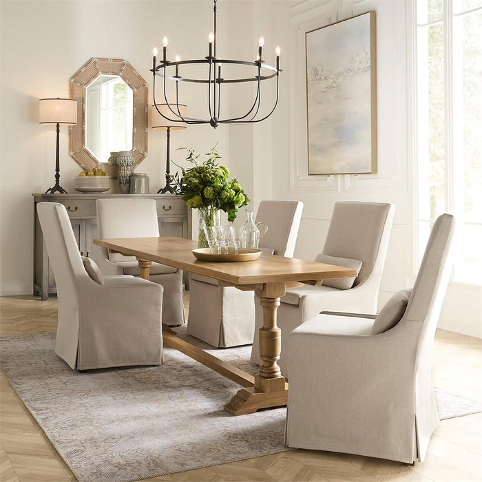 Bramble - Sierra Modern Slipcovered Dining Chair w/o Castors in Camelot Performance Fabric (Set of 2) - 27605SF200-----