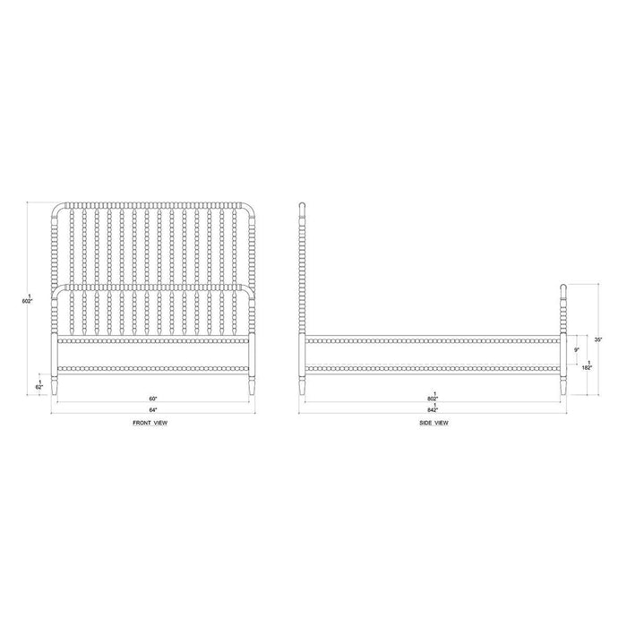 Bramble - Cholet Queen Bed in Architectural White - 27606HRW----LDT