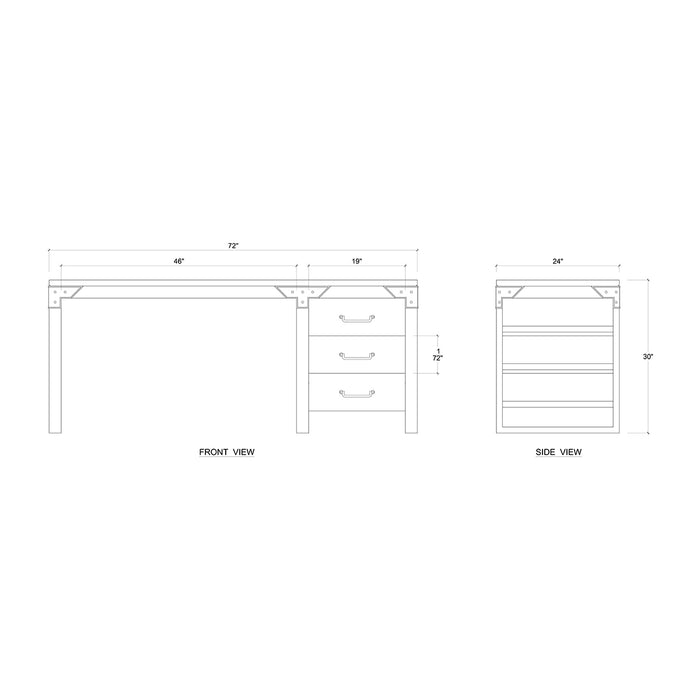 Bramble - Yosemite Desk 72" - BR-27608 - GreatFurnitureDeal