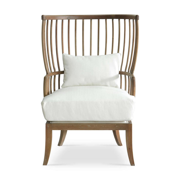 Bramble - Winston Windsor Chair in Straw Wash w/ Arctic White Performance Fabric - 27616STWSF204----