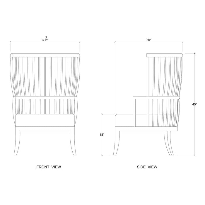 Bramble - Winston Windsor Chair in Straw Wash w/ Arctic White Performance Fabric - 27616STWSF204----