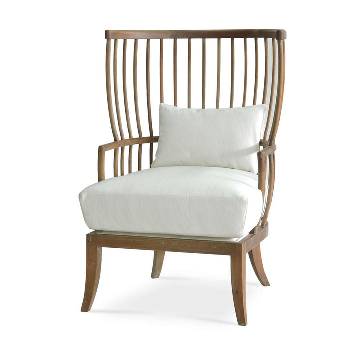 Bramble - Winston Windsor Chair in Straw Wash w/ Arctic White Performance Fabric - 27616STWSF204----