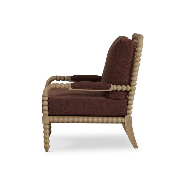 Bramble - Cholet Arm Chair in Fruitwood w/ Chestnut Brown Chenille Performance Fabric - 27622FRWSF267----