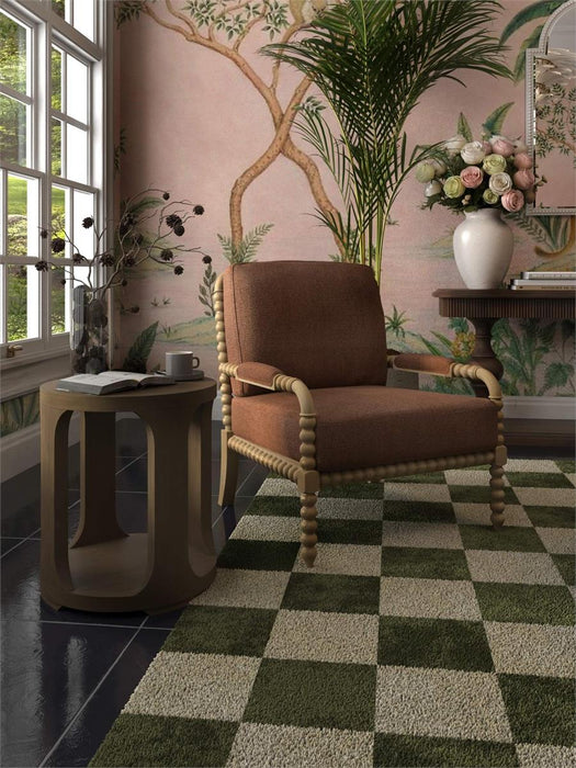 Bramble - Cholet Arm Chair in Fruitwood w/ Chestnut Brown Chenille Performance Fabric - 27622FRWSF267----