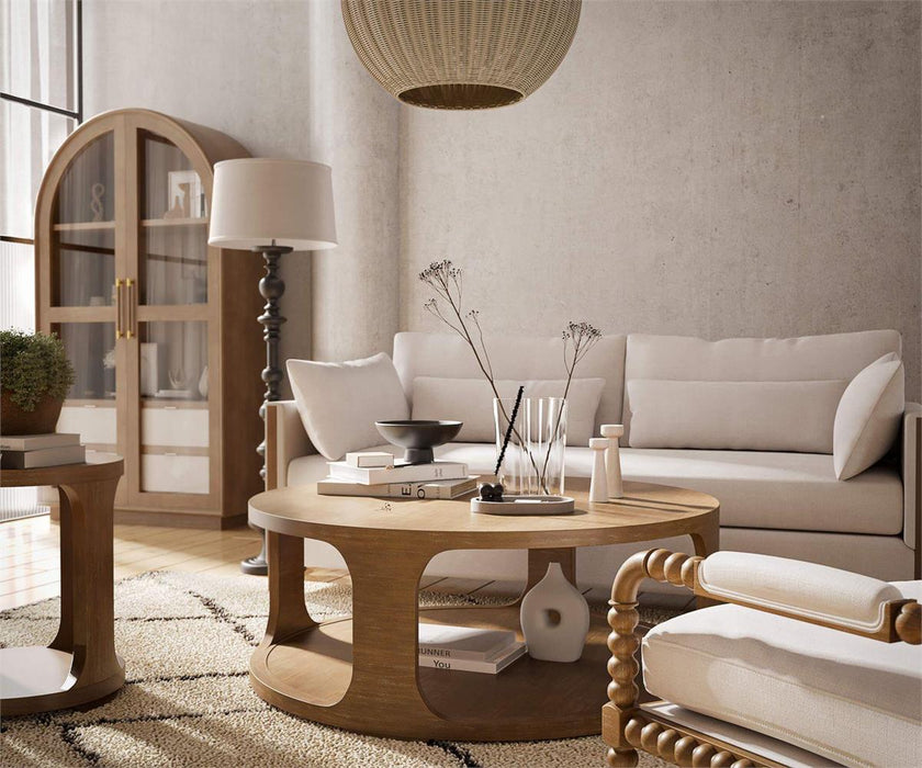 Bramble - Cholet Arm Chair in Straw Wash w/ Arctic White Performance Fabric - 27622STWSF204----