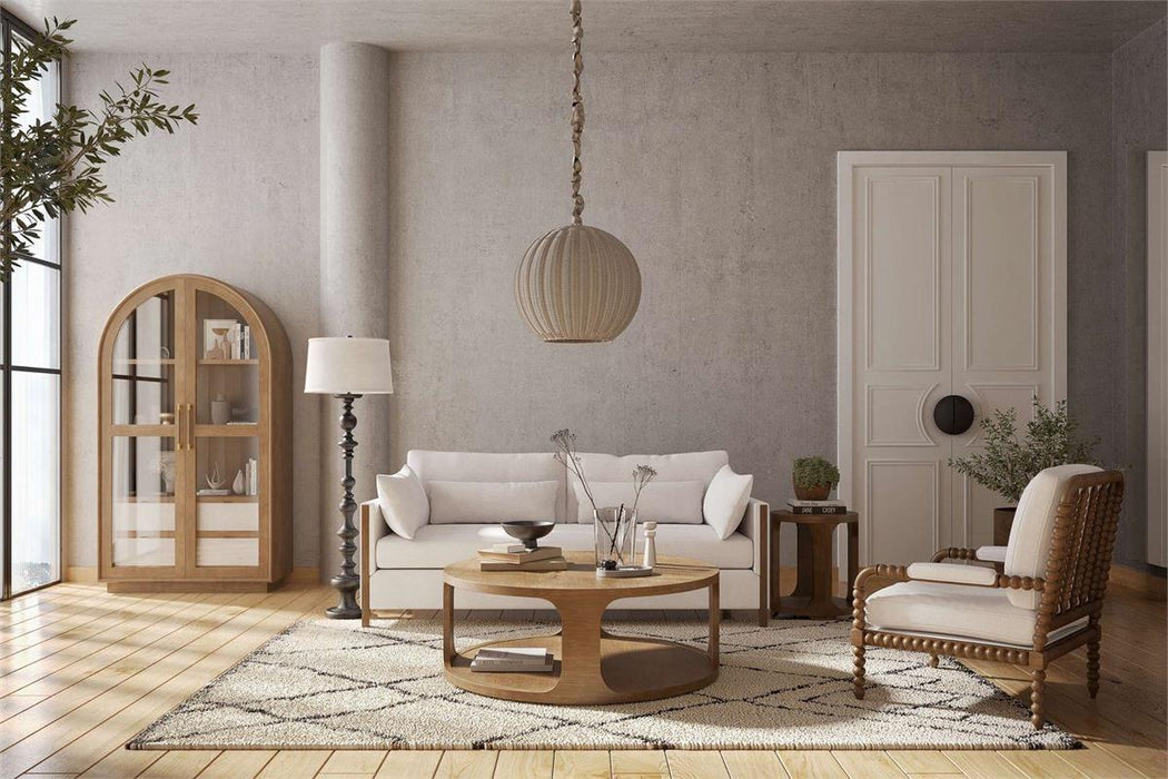 Bramble - Cholet Arm Chair in Straw Wash w/ Arctic White Performance Fabric - 27622STWSF204----