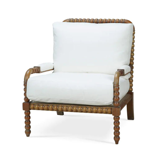 Bramble - Cholet Arm Chair In Straw Wash w/ Arctic White Performance Fabric - 27622STWSF204 - GreatFurnitureDeal