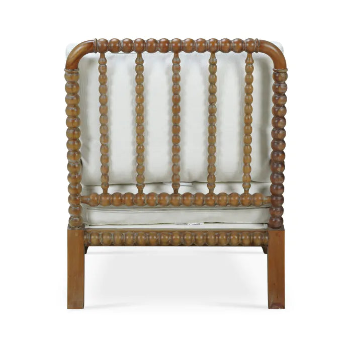 Bramble - Cholet Arm Chair In Straw Wash w/ Arctic White Performance Fabric - BR-27622STWSF204