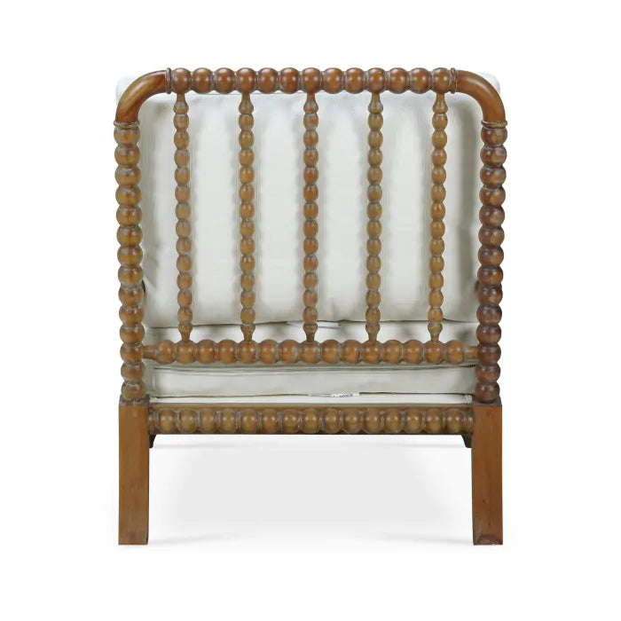 Bramble - Cholet Arm Chair In Straw Wash w/ Arctic White Performance Fabric - 27622STWSF204 - GreatFurnitureDeal