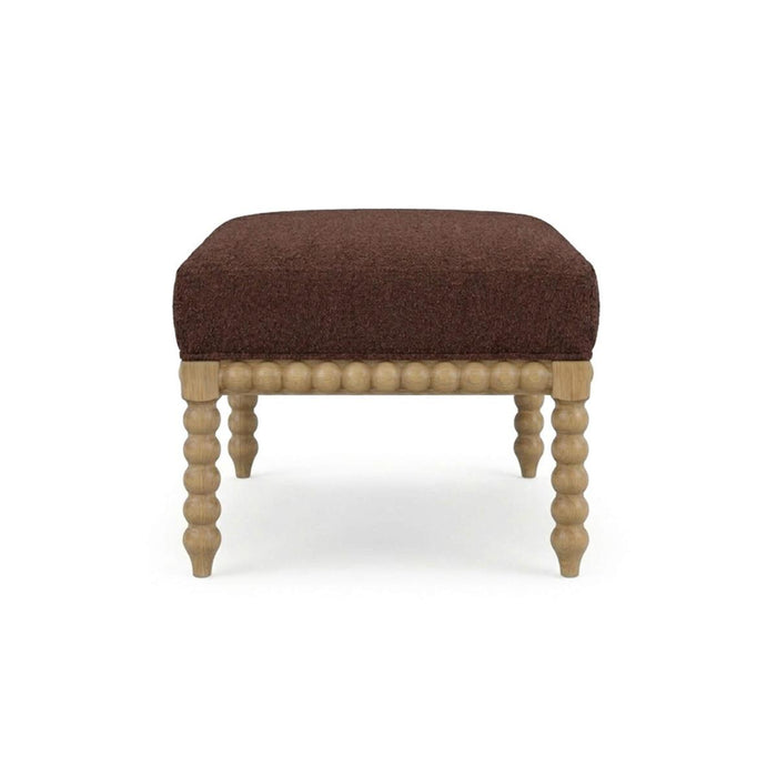 Bramble - Cholet Ottoman in Fruitwood w/ Chestnut Brown Chenille Performance Fabric - 27623FRWSF267----