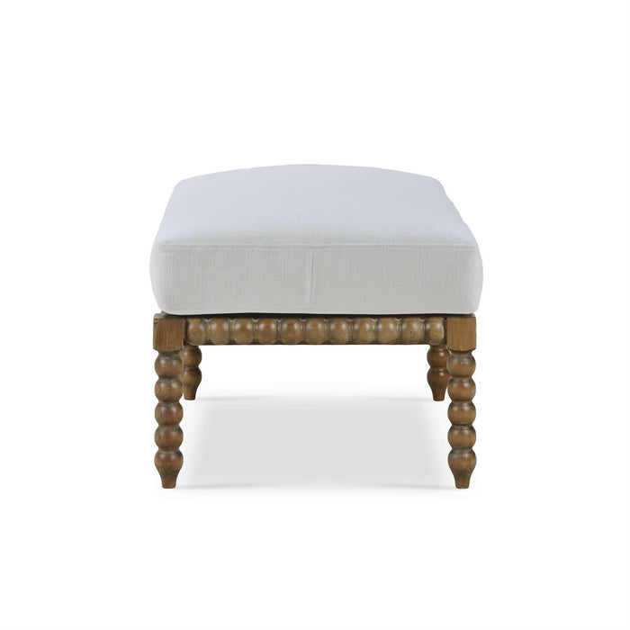 Bramble - Cholet Ottoman in Straw Wash w/ Arctic White Performance Fabric - 27623STWSF204----