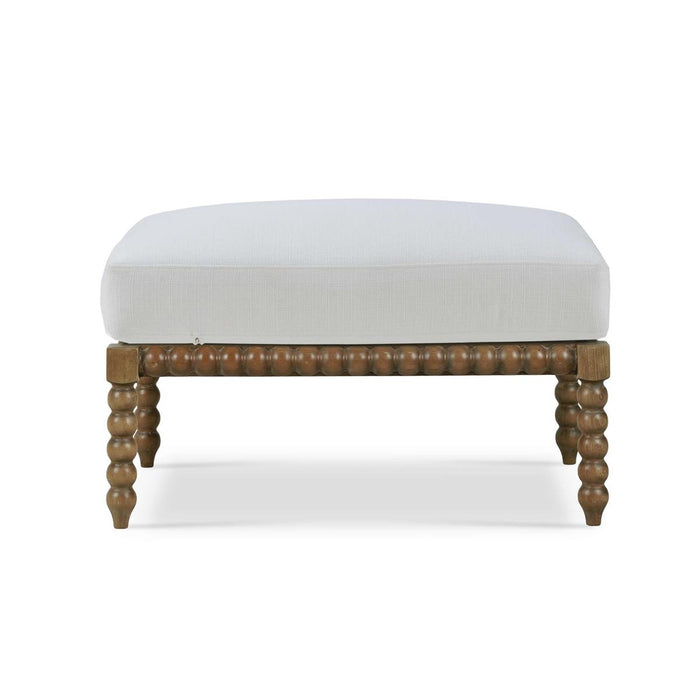 Bramble - Cholet Ottoman in Straw Wash w/ Arctic White Performance Fabric - 27623STWSF204----