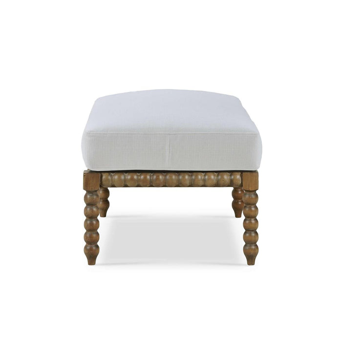 Bramble - Cholet Ottoman in Straw Wash w/ Arctic White Performance Fabric - 27623STWSF204----