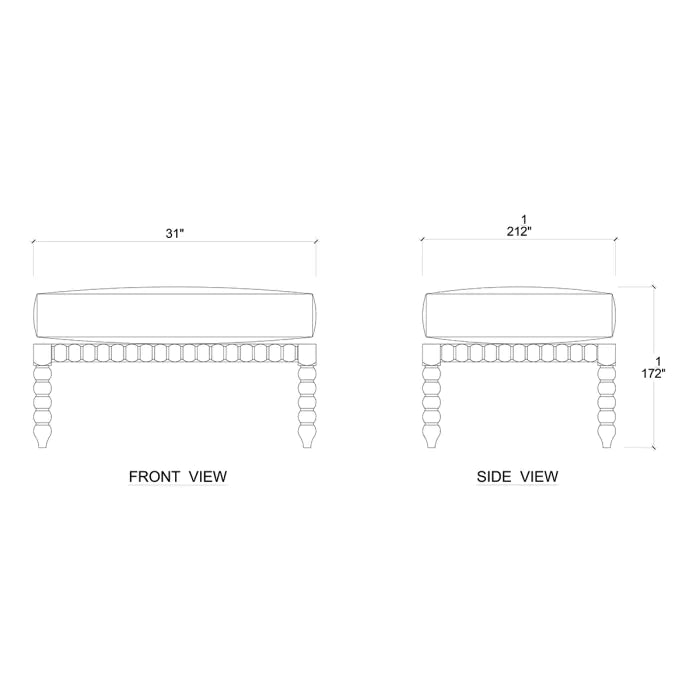 Bramble - Cholet Ottoman - 27623HRWSF200---LDT - GreatFurnitureDeal