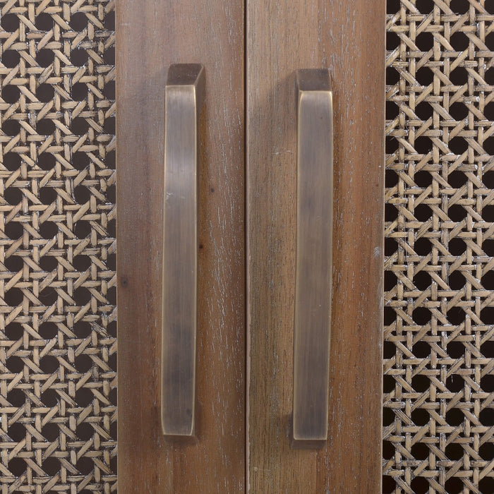 Bramble - Jamison Wardrobe w/ Rattan Door - BR-27631 - GreatFurnitureDeal