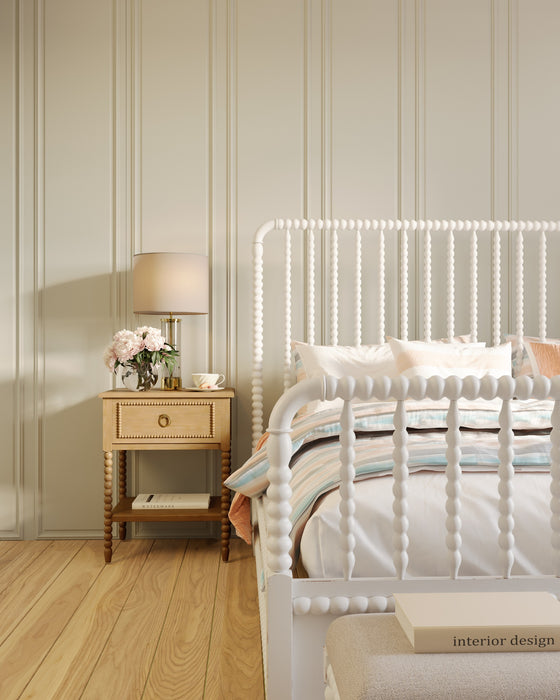 Bramble - Cholet Bed King in Architectural White - 27680HRW----LDT - GreatFurnitureDeal