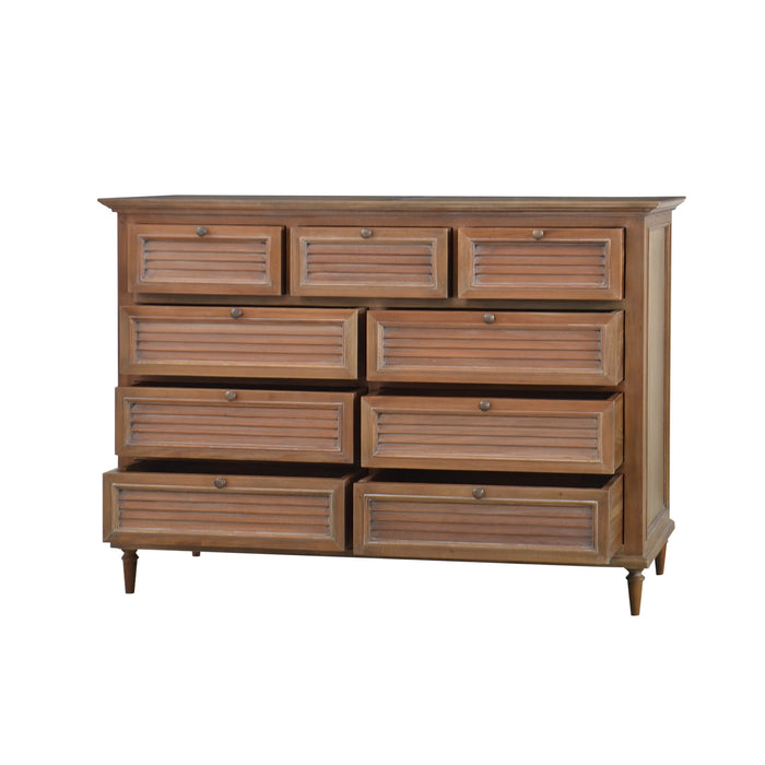 Bramble - Summerville 9 Drawer Dresser in Straw Wash - US-WS-27693STW-----