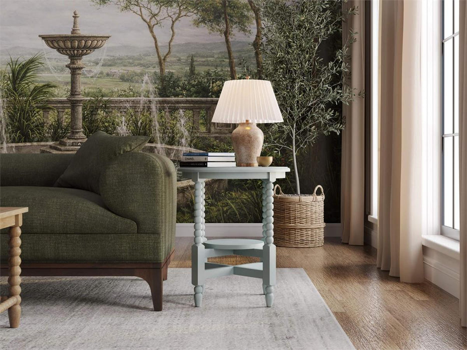 Bramble - Cholet Round End Table in Vintage Fennel Green - 28047STW----- - GreatFurnitureDeal