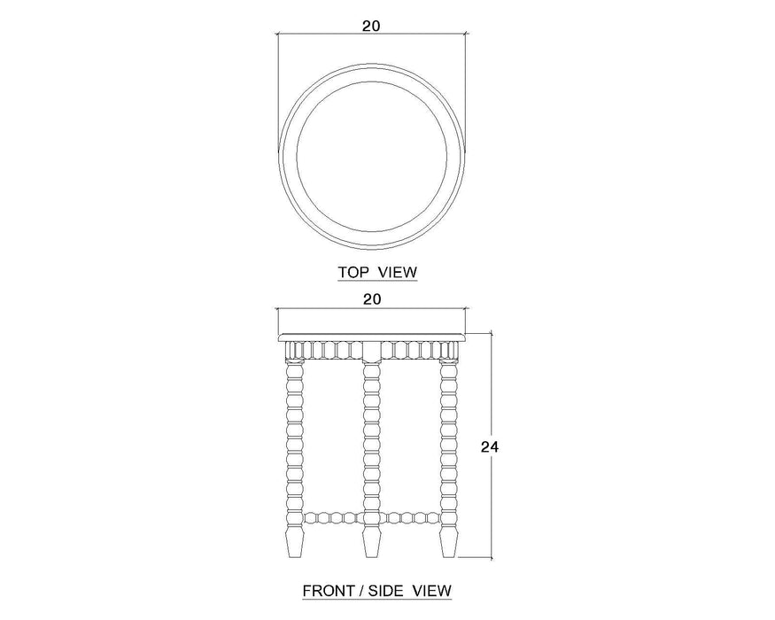 Bramble - Cholet Round End Table In Architectural White - 27695HRW----LDT - GreatFurnitureDeal