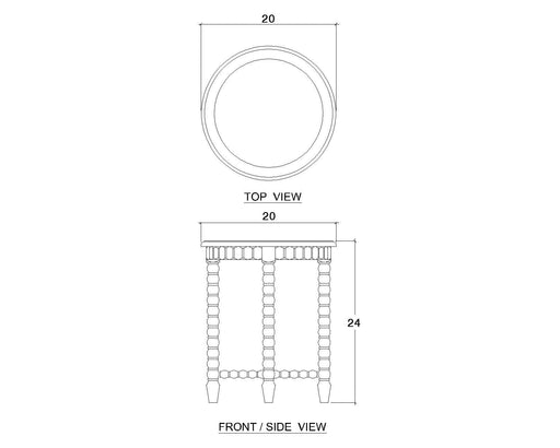 Bramble - Cholet Round End Table In Straw Wash - 27695STW----- - GreatFurnitureDeal