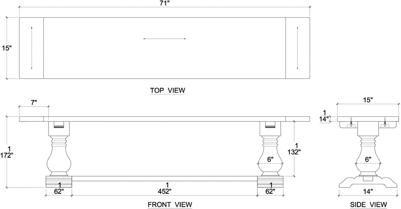 Bramble - Trestle Dining Bench - BR-27697 - GreatFurnitureDeal